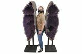 Massive Amethyst Geode Pair With Exceptional Color - Uruguay #171882-1